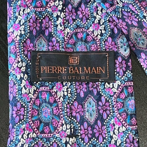 Pierre Balmain Couture 100% silk tie - Picture 5 of 5